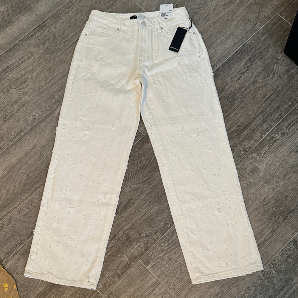 Forever 21 White Denim Pants